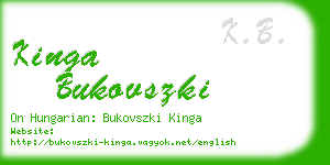 kinga bukovszki business card